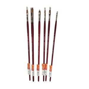 Princeton Velvetouch Artist Brush Co Acrylic Paint Brushes Set 6pc Mixed Shapes